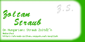 zoltan straub business card